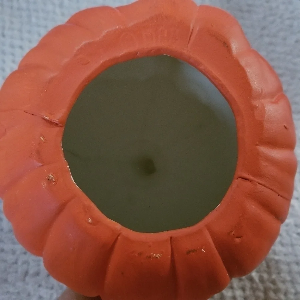 Vintage Halloween 80s Ceramic Pumpkin Man Head